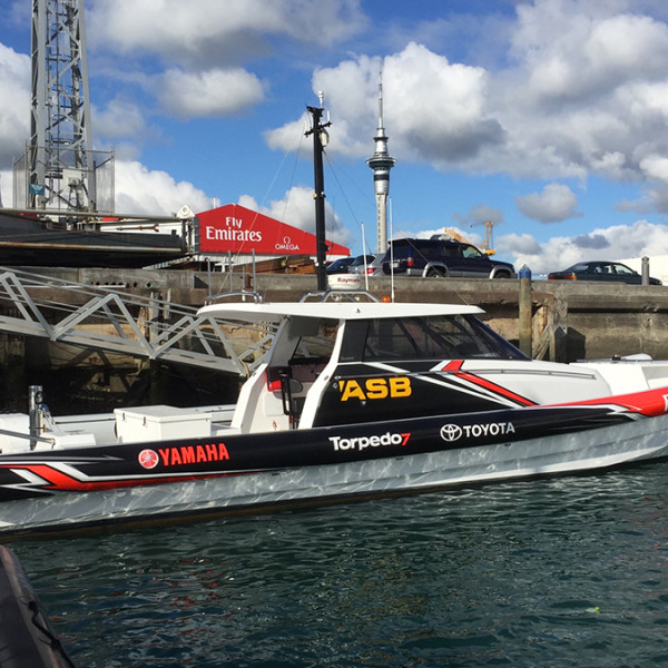 Emirates Team NZ chase boat