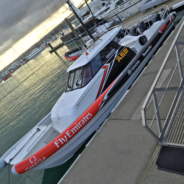 Emirates Team NZ chase boat
