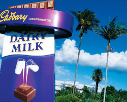 Cadbury roadside plinth