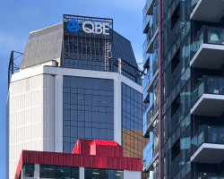 QBE illuminated sky signage