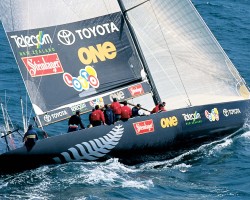 Team New Zealand Black Boat