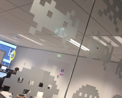 Space Invaders window film – AIMES Institute of IT