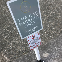 The CAB parking sign