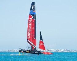 15/05/17- Emirates Team New Zealand sailing on Bermuda's Great Sound testing in the lead up to the 35th America's Cup