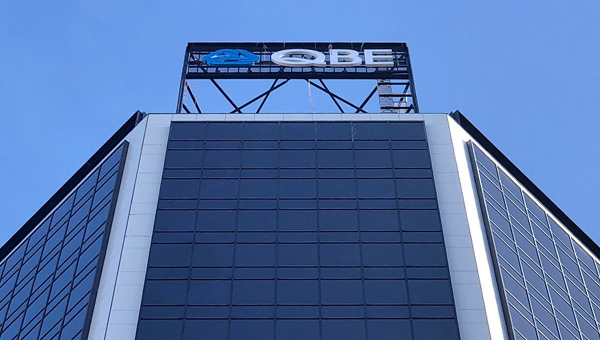 QBE Insurance Sky Signage graphic