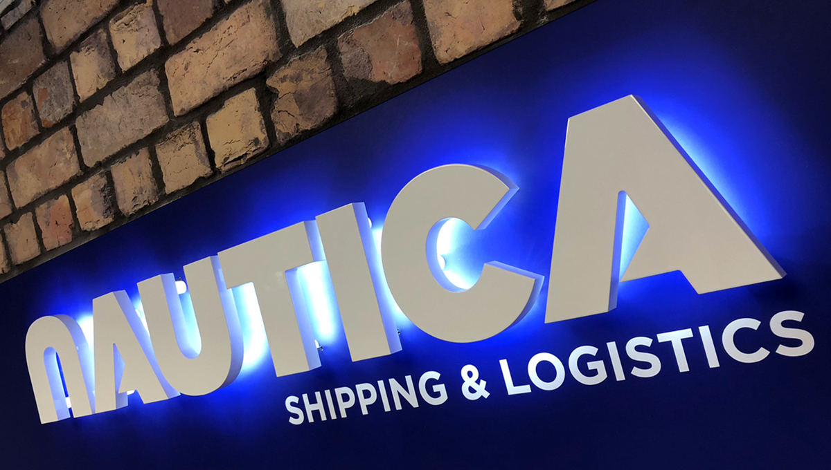 Nautica office signage graphic