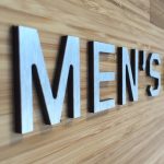 Men's 3D wall signage