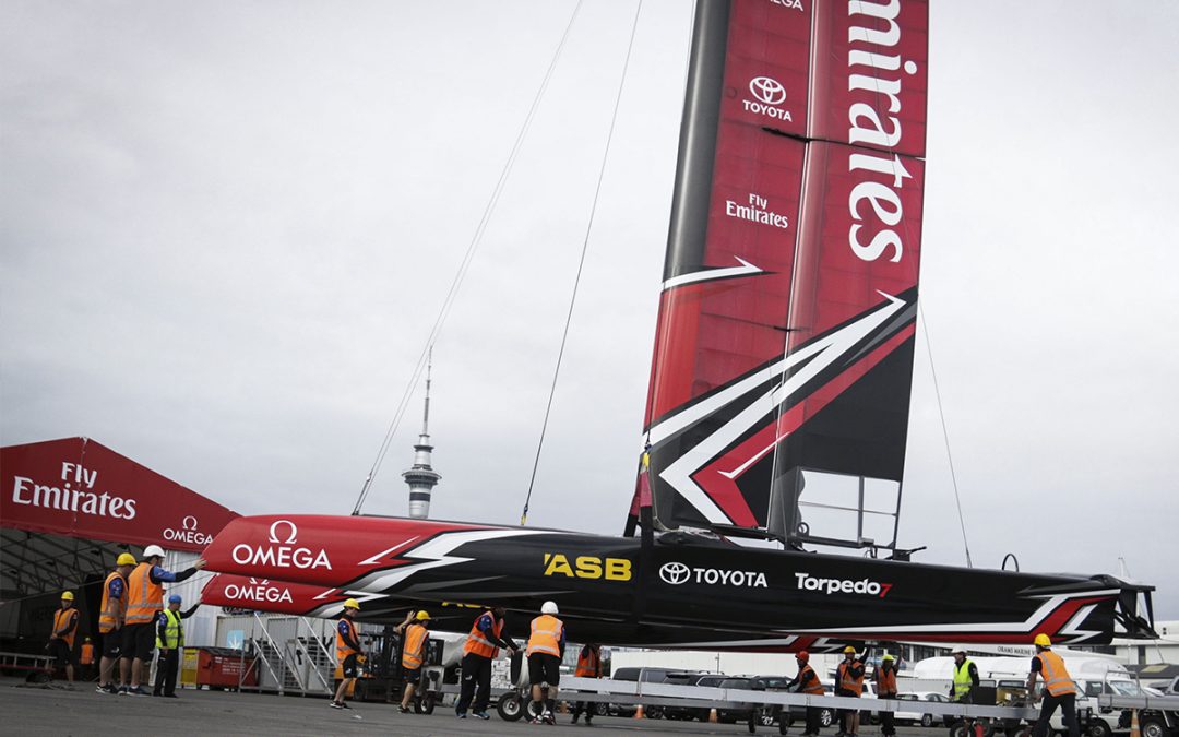 Emirates Team NZ AC45 race graphics