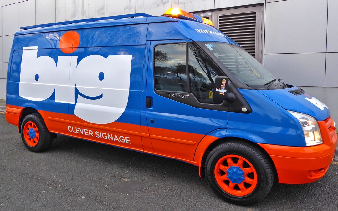 BIG Ideas - Clever Signage van covered in company livery