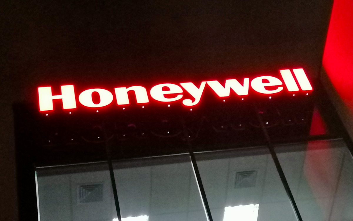 Honeywell backlit signage