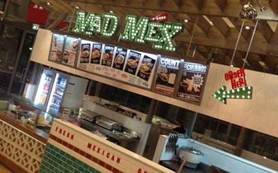 Mad Mex retail signage setup