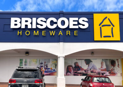 Large Briscoes Homeware building signage