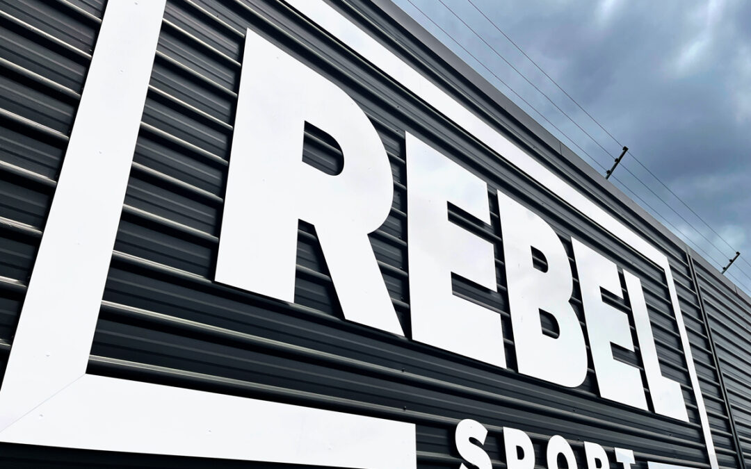 Building signage exercise for Rebel Sport