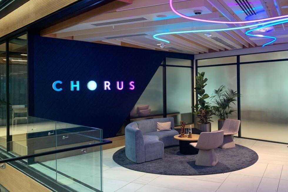 chorus illuminated reception signage