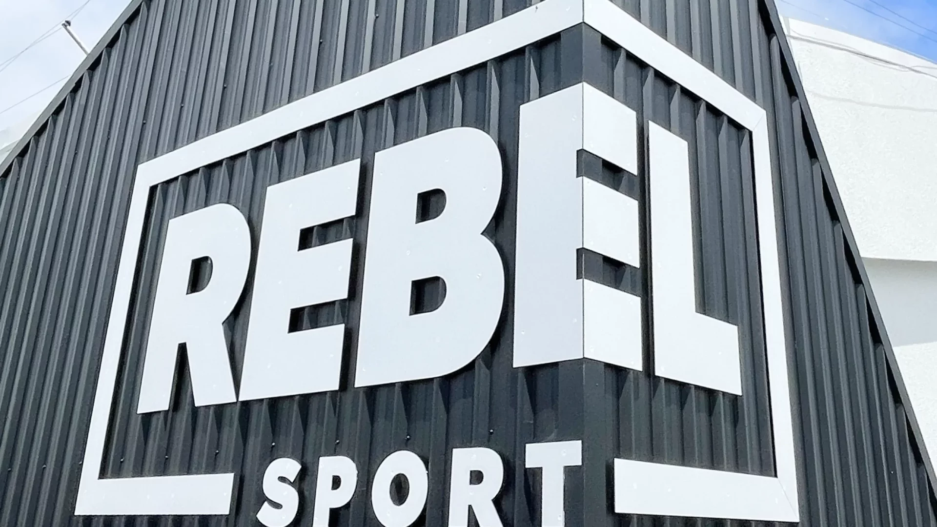 Rebel Sport building signage