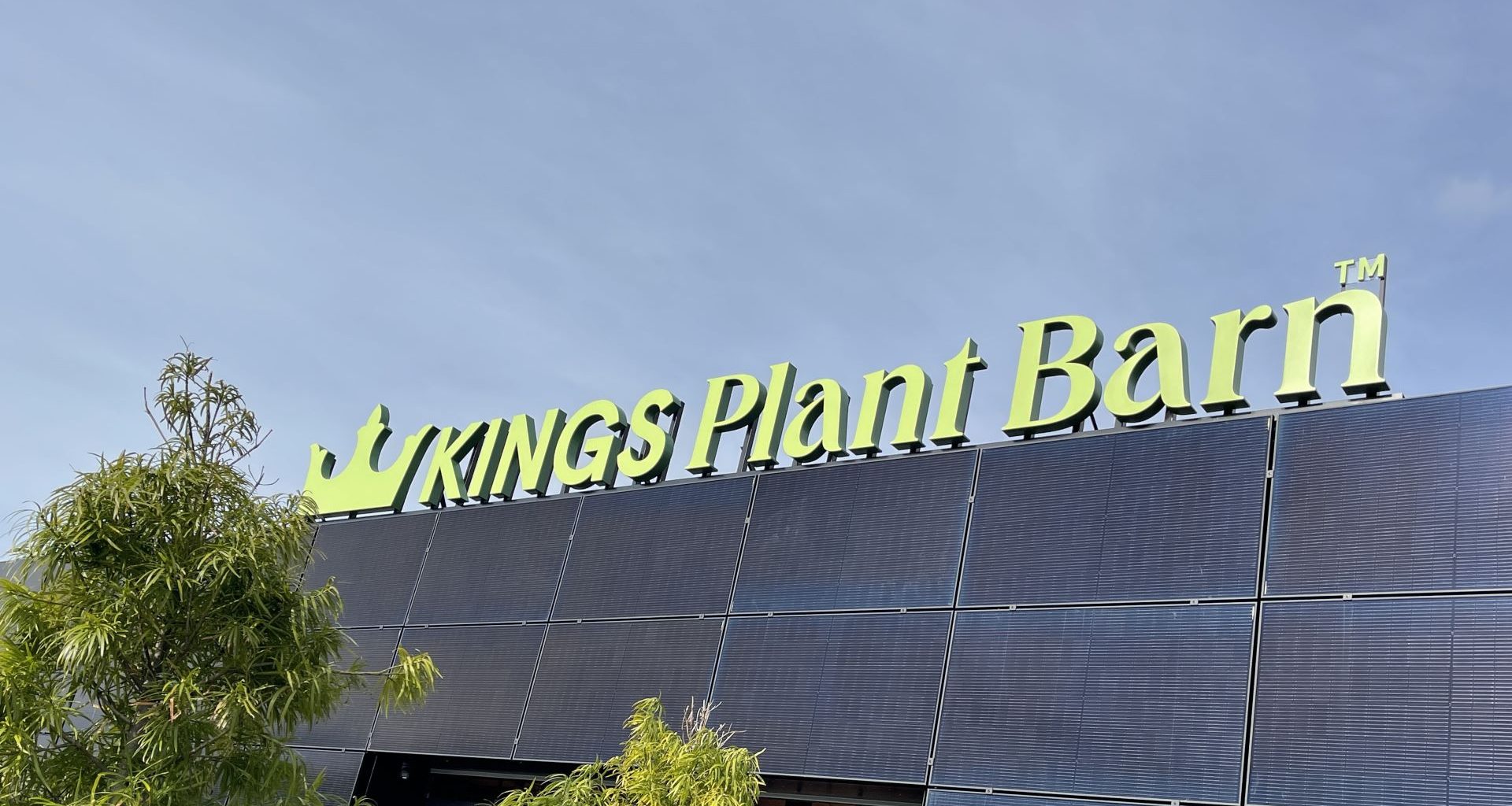 kings plant barn building signage