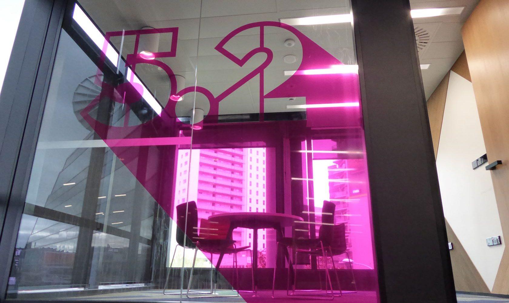 pink translucent window film