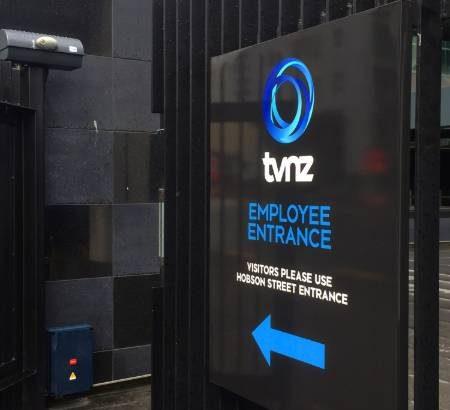 tvnz entrance signage