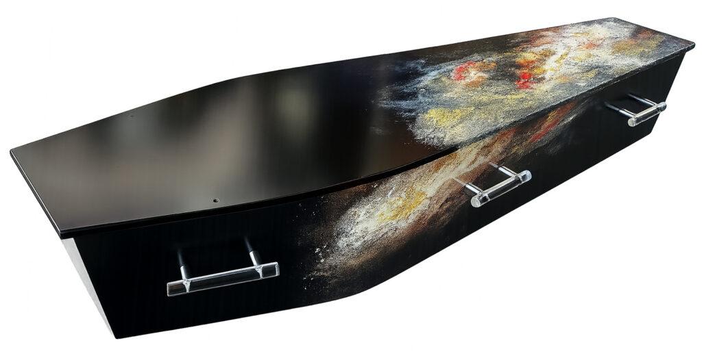 black art coffin wrap